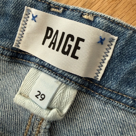 Anthropologie PAIGE Anessa High Rise Wide Leg Crop Jeans Sunnie Distressed 29 - Picture 4 of 13